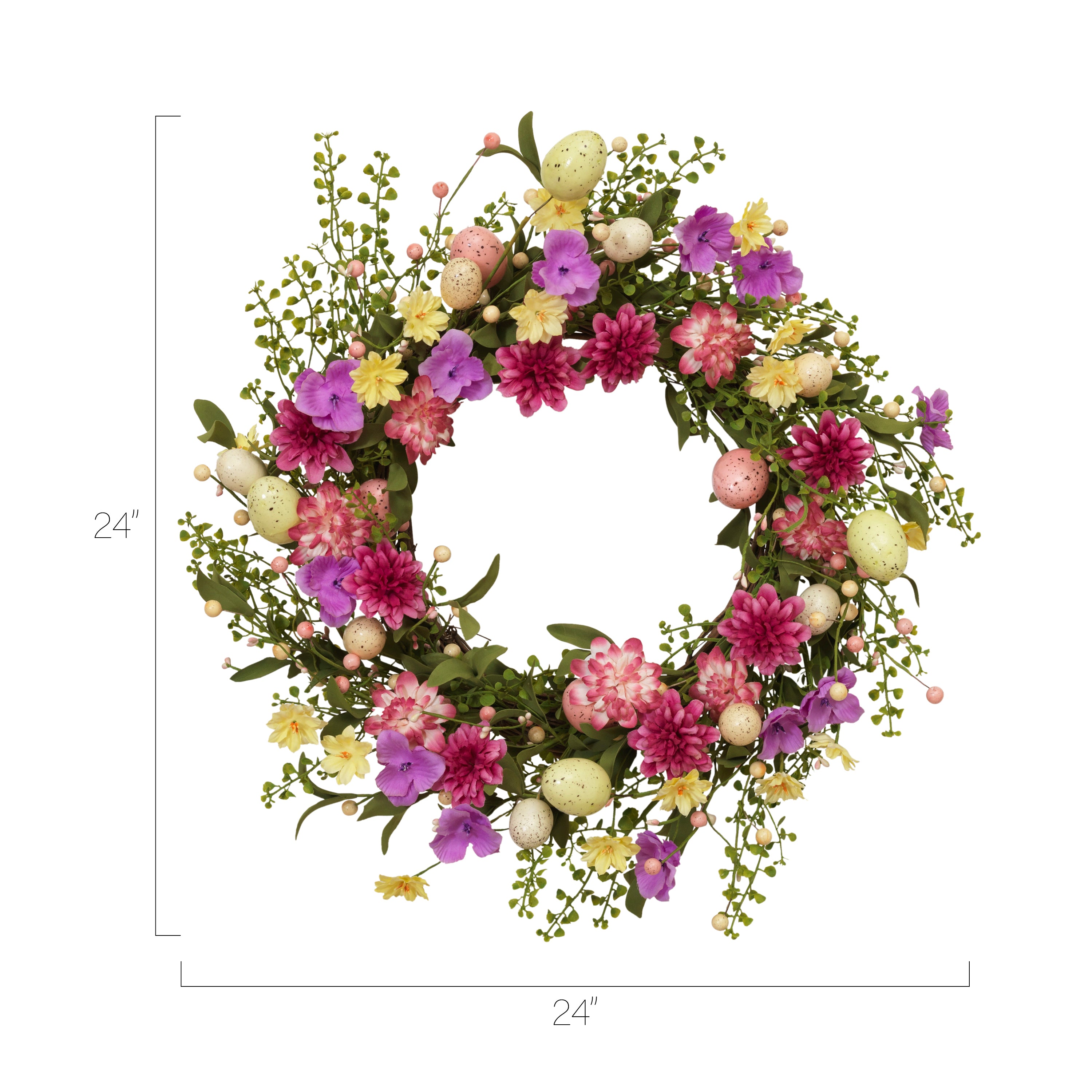 24 in L Natural Twig Easter Egg Wreath